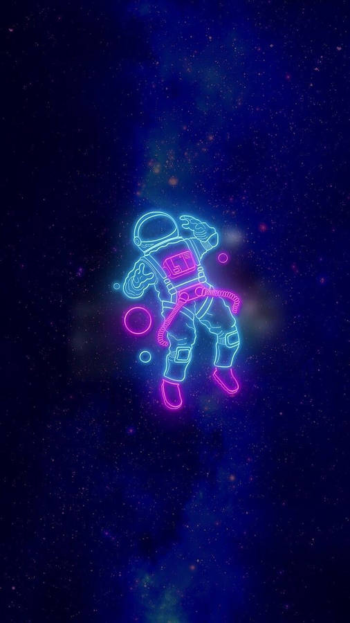 Astronaut Led Light Wallpaper
