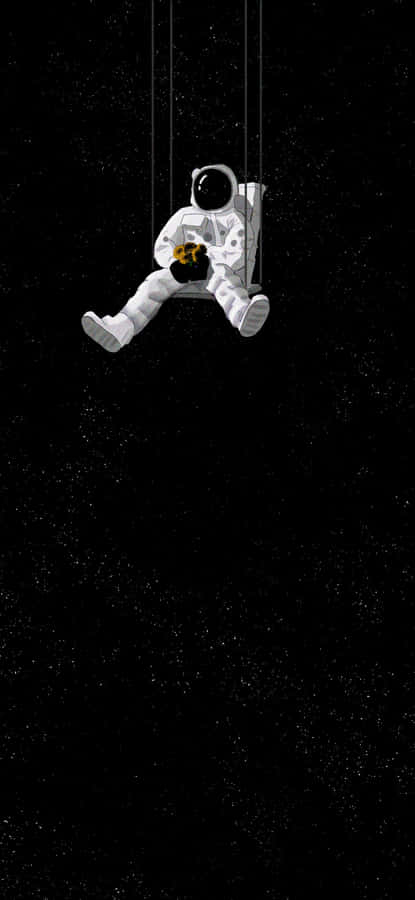 Astronaut On Swing Wallpaper Wallpaper