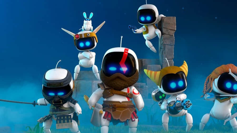 Astros Playroom Characters Wallpaper