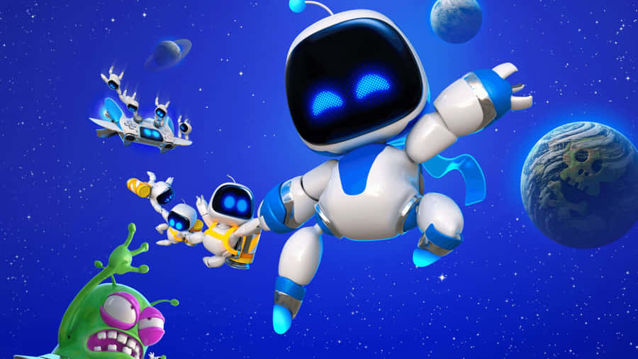 Astros Playroom Characters Wallpaper