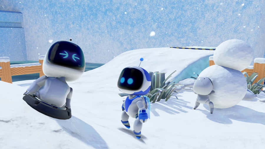 Astros Playroom Snowy Adventure Wallpaper