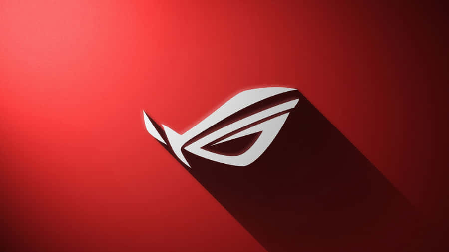Asus Rog Logo On A Red Background Wallpaper