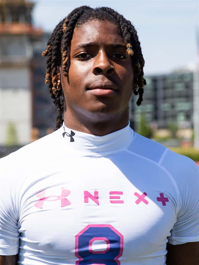 Athlete Elijah Moore Portrait Wallpaper