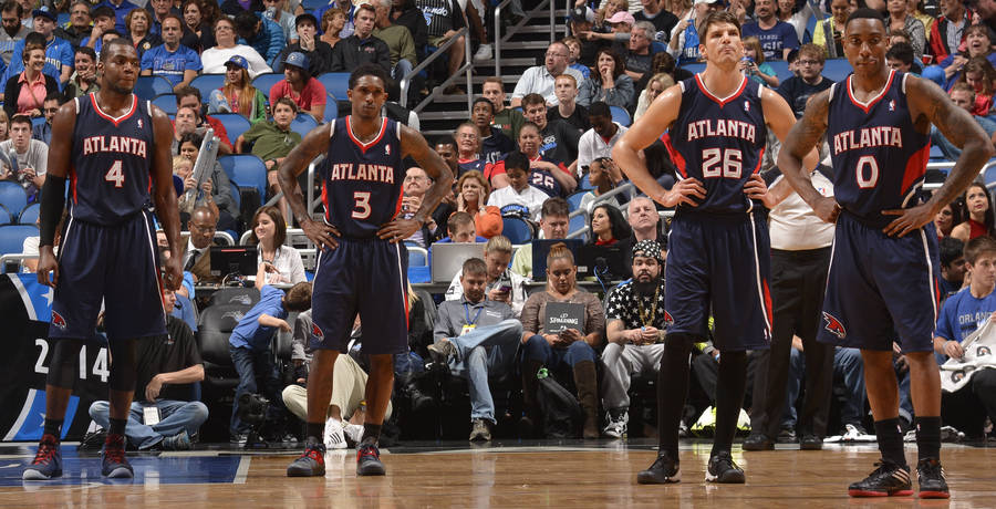 Atlanta Hawks Four Players Wallpaper