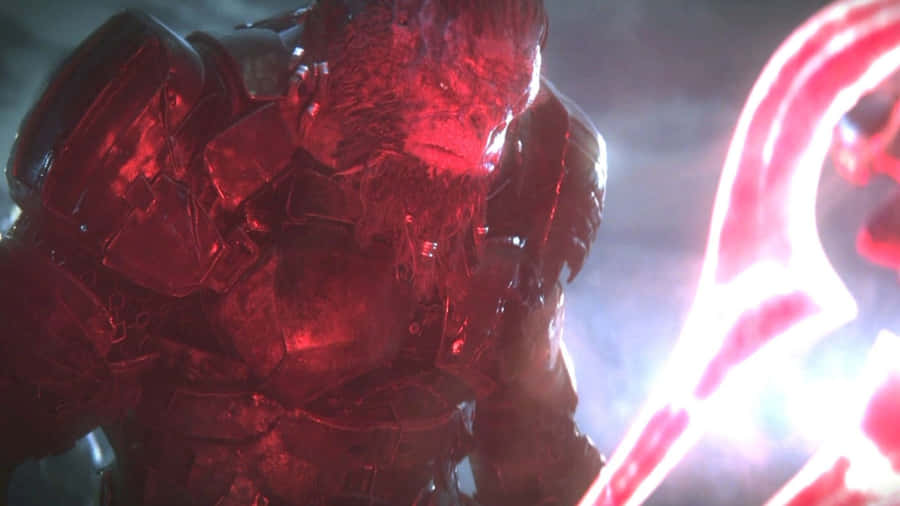 Atriox, The Fierce Brute Warrior, Wielding His Deadly Weapon. Wallpaper