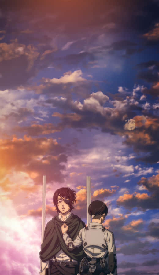 Attackon Titan Sunset Watchers Wallpaper
