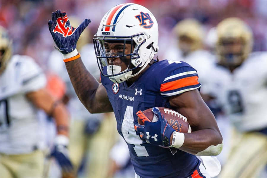 Auburn Football Player Action Shot Wallpaper