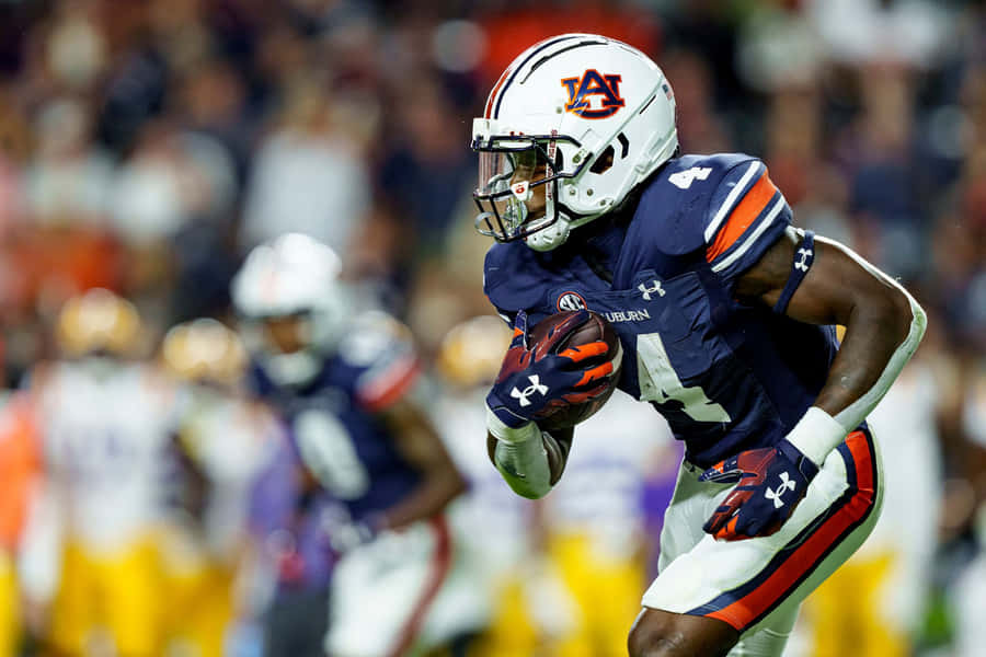 Auburn Football Player Action Shot Wallpaper