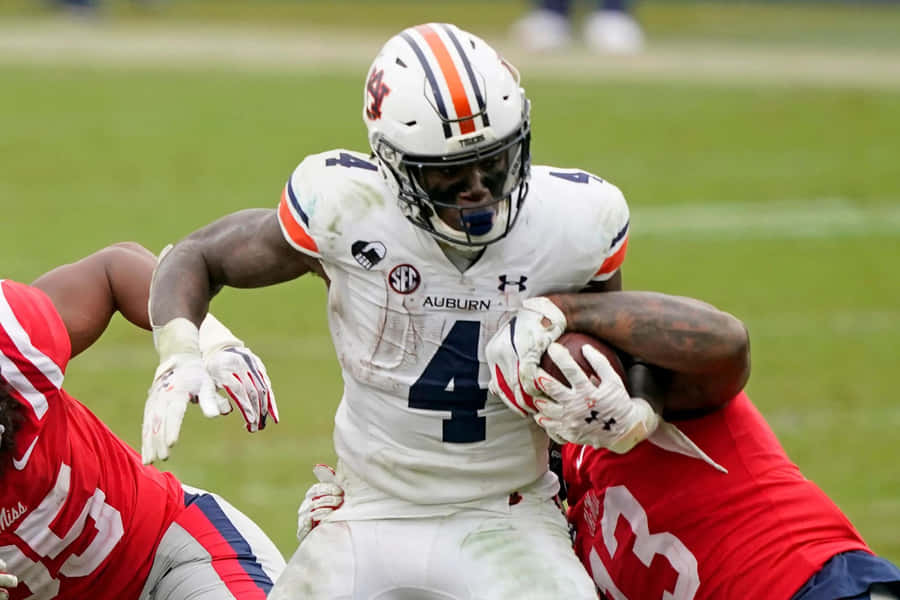Auburn Football Player Action Shot Wallpaper