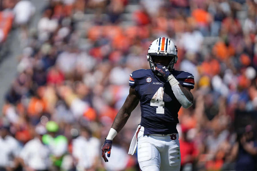 Auburn Football Player Bigsby Action Shot Wallpaper