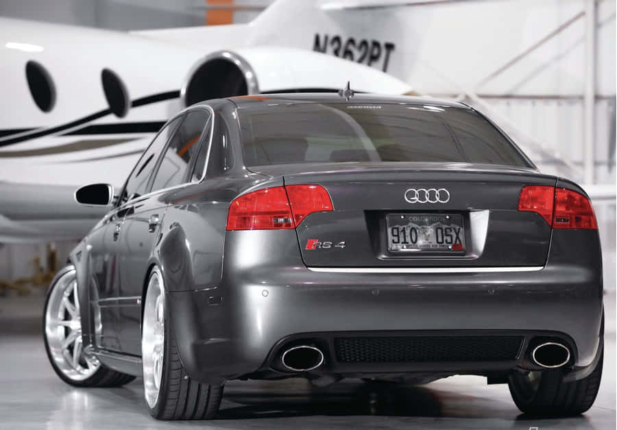 Audi Rs4 In Action Wallpaper