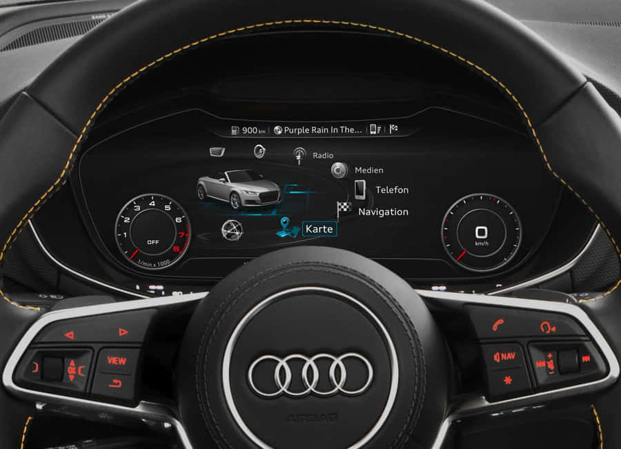 Audi Virtual Cockpit Steering Wheel View Wallpaper