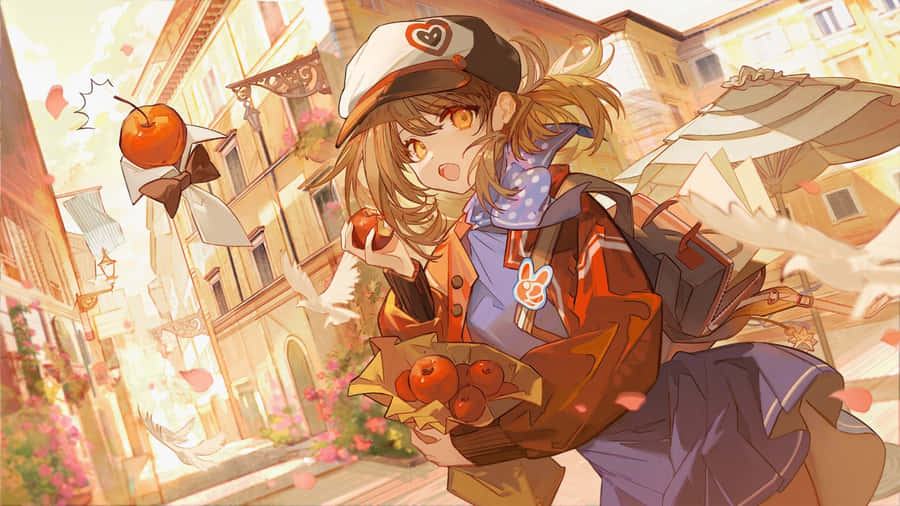 Autumn Harvest Anime Girl Wallpaper