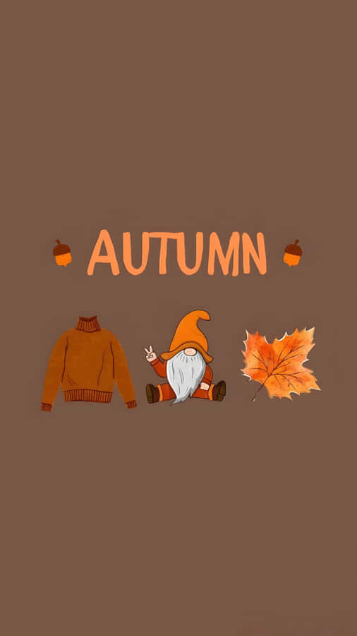 Autumn Thanksgiving Gnome Design Wallpaper