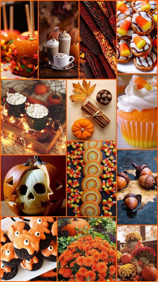 Autumn Treats Collage Wallpaper