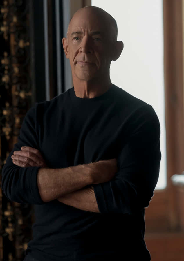 Award-winning Actor J.k. Simmons In A Powerful Moment. Wallpaper