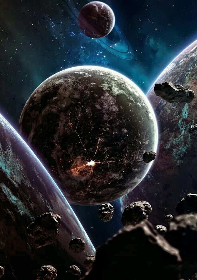 Awe-inspiring Celestial Bodies Display Wallpaper