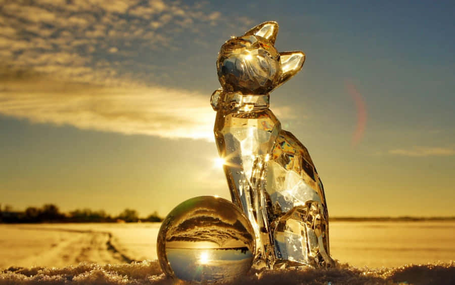 Awe-inspiring Ice Sculpture Masterpiece Wallpaper