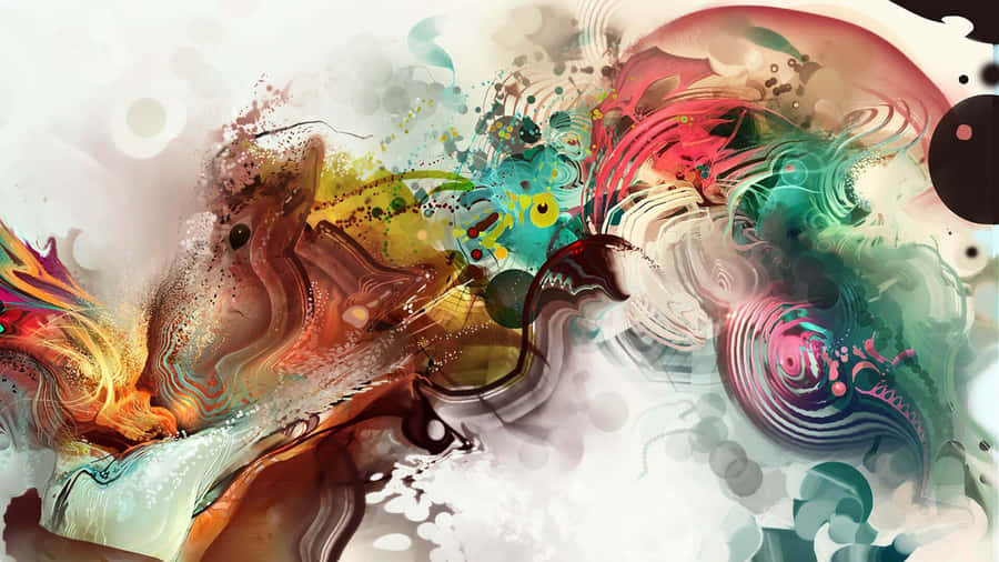 Awe-inspiring Vortex Of Colors Wallpaper