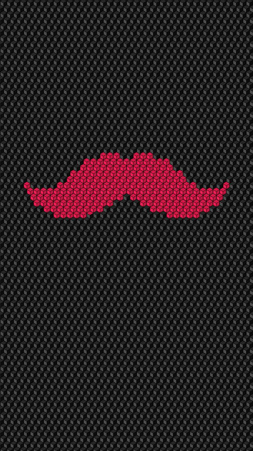 Awesome Phone Red Mustache Wallpaper