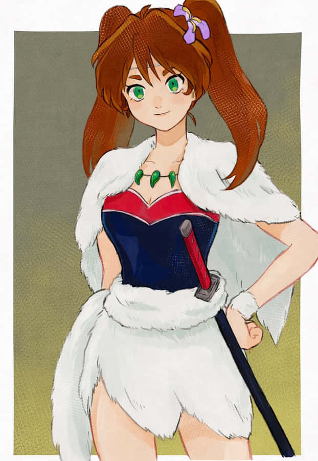 Ayame From Inuyasha In A Stunning Pose Wallpaper