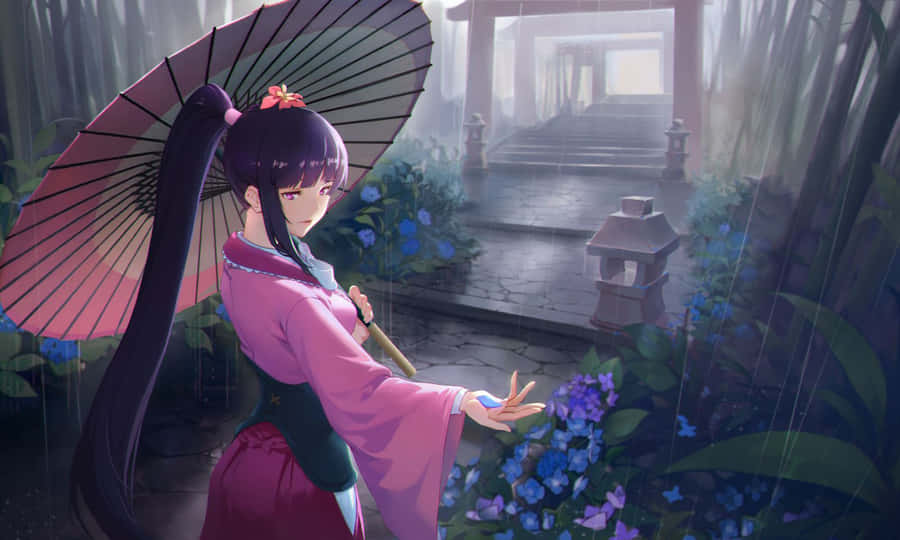 Ayame Yomogawa - The Graceful Samurai Lady Wallpaper