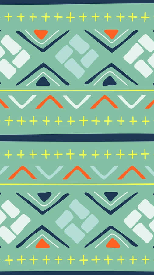 Aztec Pattern Geometric Design Wallpaper