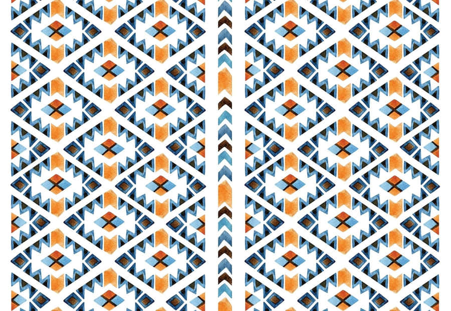Aztec Pattern Geometric Design Wallpaper