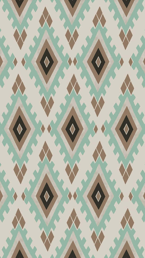 Aztec Pattern Geometric Design Wallpaper