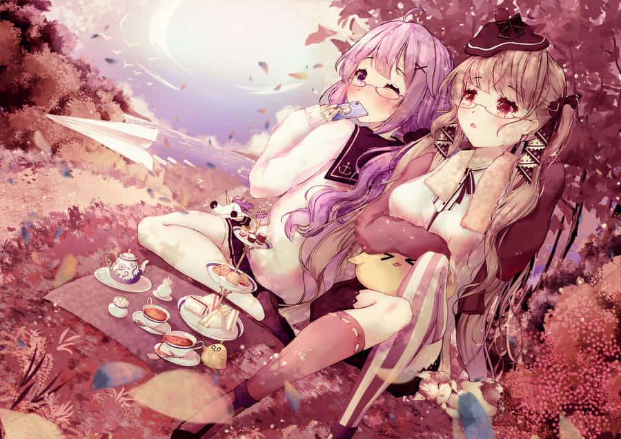 Azur Lane Unicornand Friend Tea Party Wallpaper