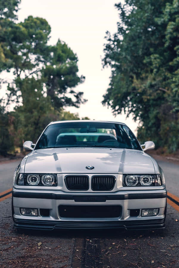 B M W E36 Silver Model Front View Wallpaper