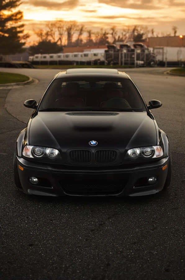 B M W E46 Black Coupe Dusk Setting Wallpaper