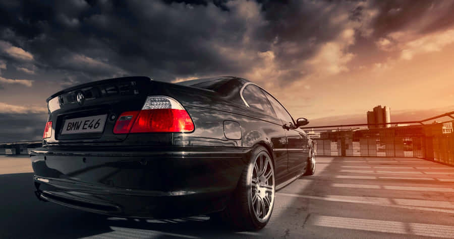 B M W E46 Sunset Silhouette Wallpaper