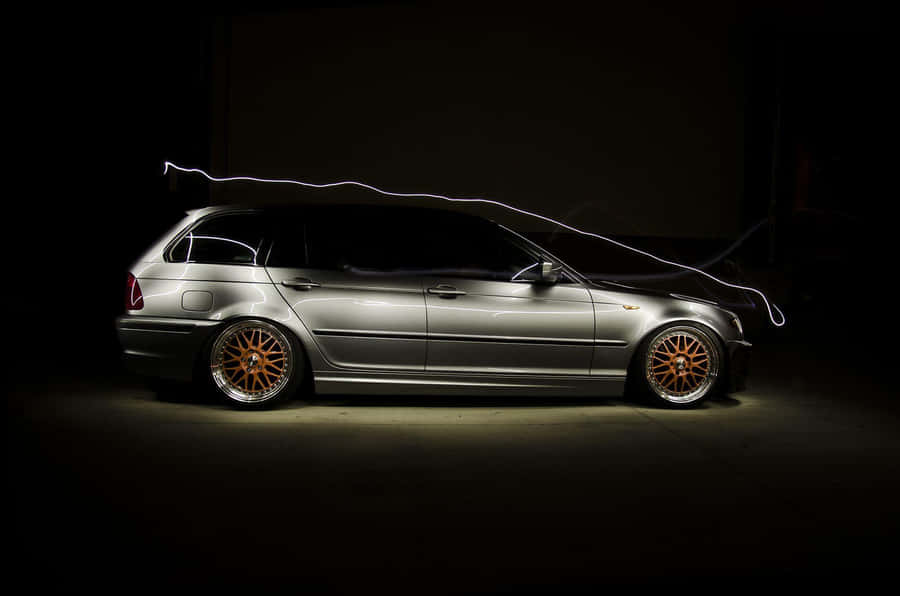 B M W E46 Touring Light Painting Wallpaper