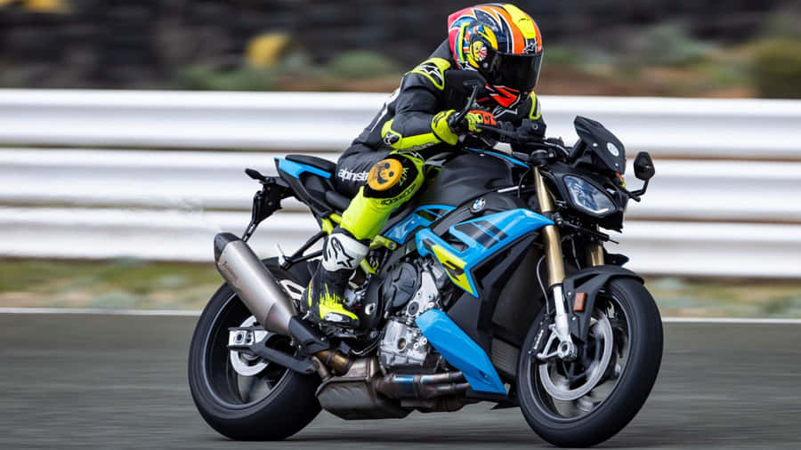 B M W S1000 R R Racing Action Wallpaper