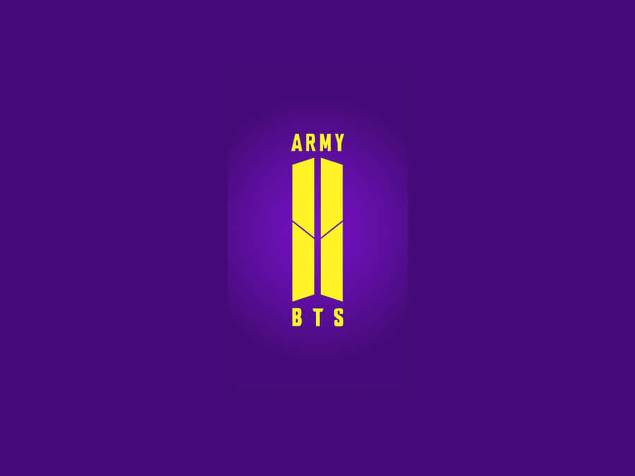B T S A R M Y Logo Purple Background Wallpaper