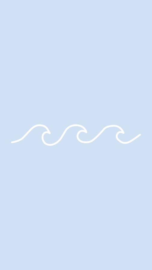 Baby Blue Little Waves Wallpaper