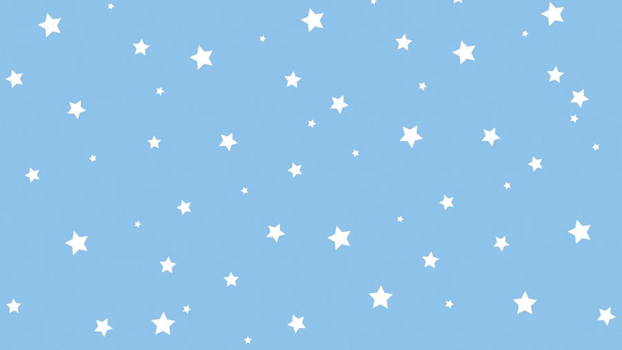 Baby Blue Sky With White Stars Wallpaper