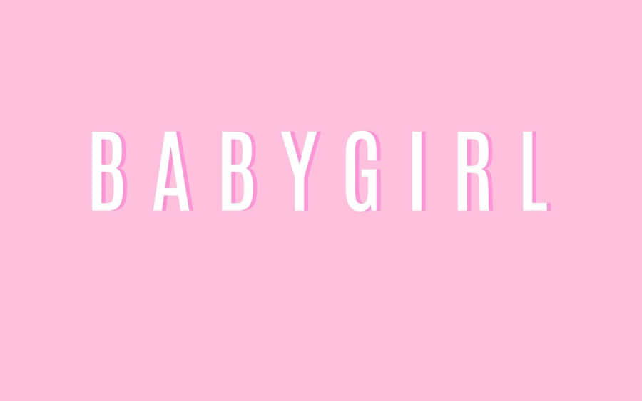 Baby Girl Logo On A Pink Background Wallpaper
