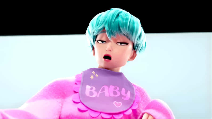 Baby Saja Animated Character Wallpaper