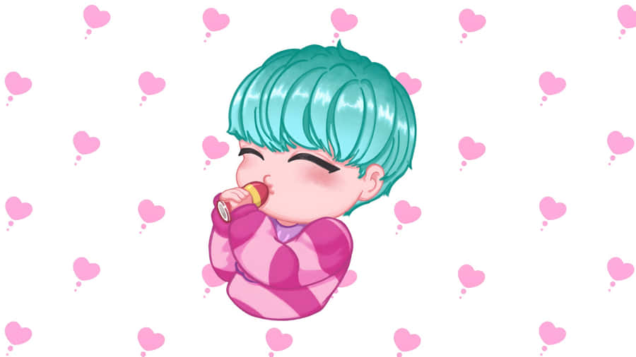 Baby Saja Cute Cartoon Wallpaper