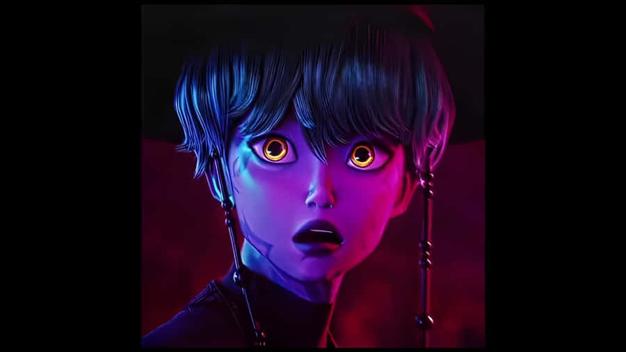 Baby Saja Neon Portrait Wallpaper