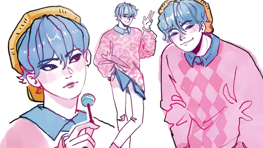 Baby Saja Stylish Character Art Wallpaper