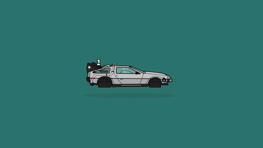 Back To The Future De Lorean Minimalist Desktop Wallpaper