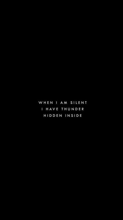 Baddie Hidden Thunder Quote Iphone Wallpaper