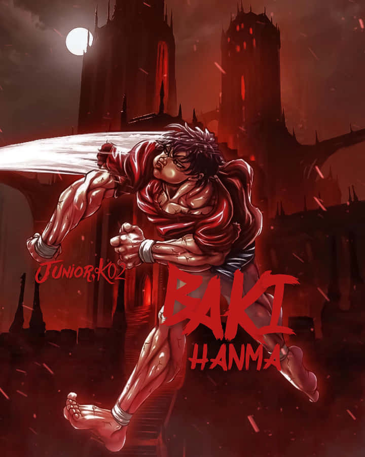 Baki Hanma Red Aura Wallpaper