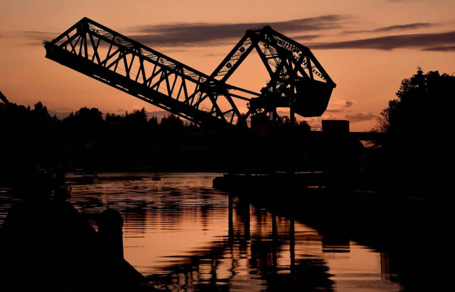 Ballard_ Locks_ Bridge_ Sunset_ Silhouette.jpg Wallpaper