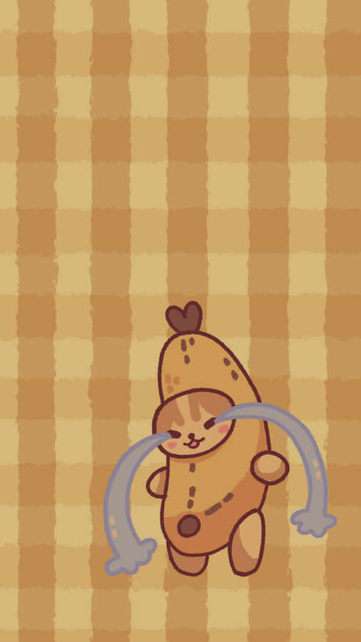 Banana Cat Cartoon Character Wallpaper