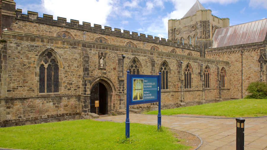 Bangor Cathedral Exterior View Wallpaper