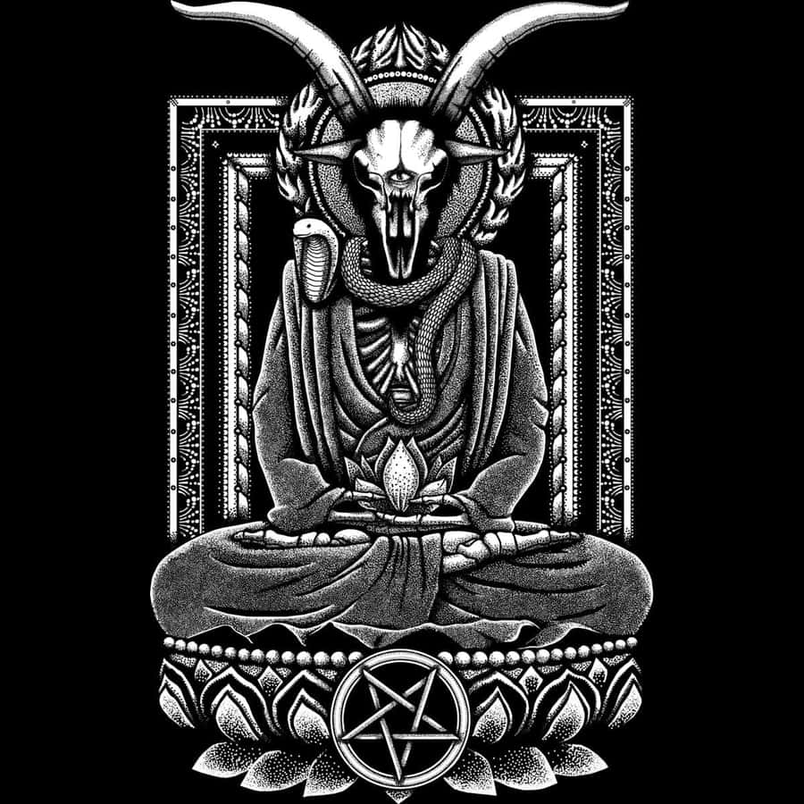 Baphomet Meditation Art Wallpaper